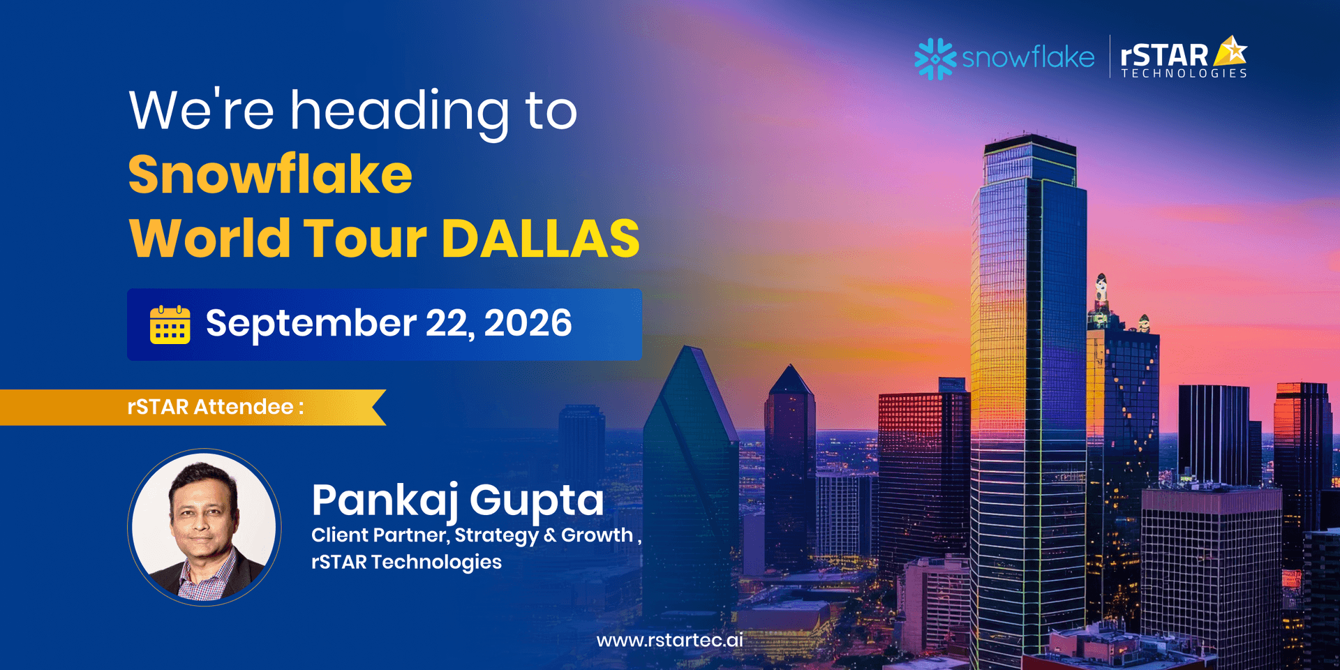rSTAR Technologies at Snowflake World Tour Dallas 2026!