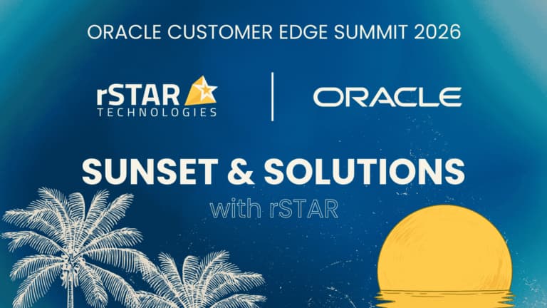 rSTAR hosted the Sunsets & Solutions Cocktail Party during Oracle Customer Edge Summit 2026